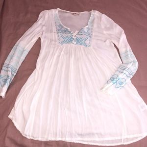 Altard State White Flowy White Dress Sleeve Detail